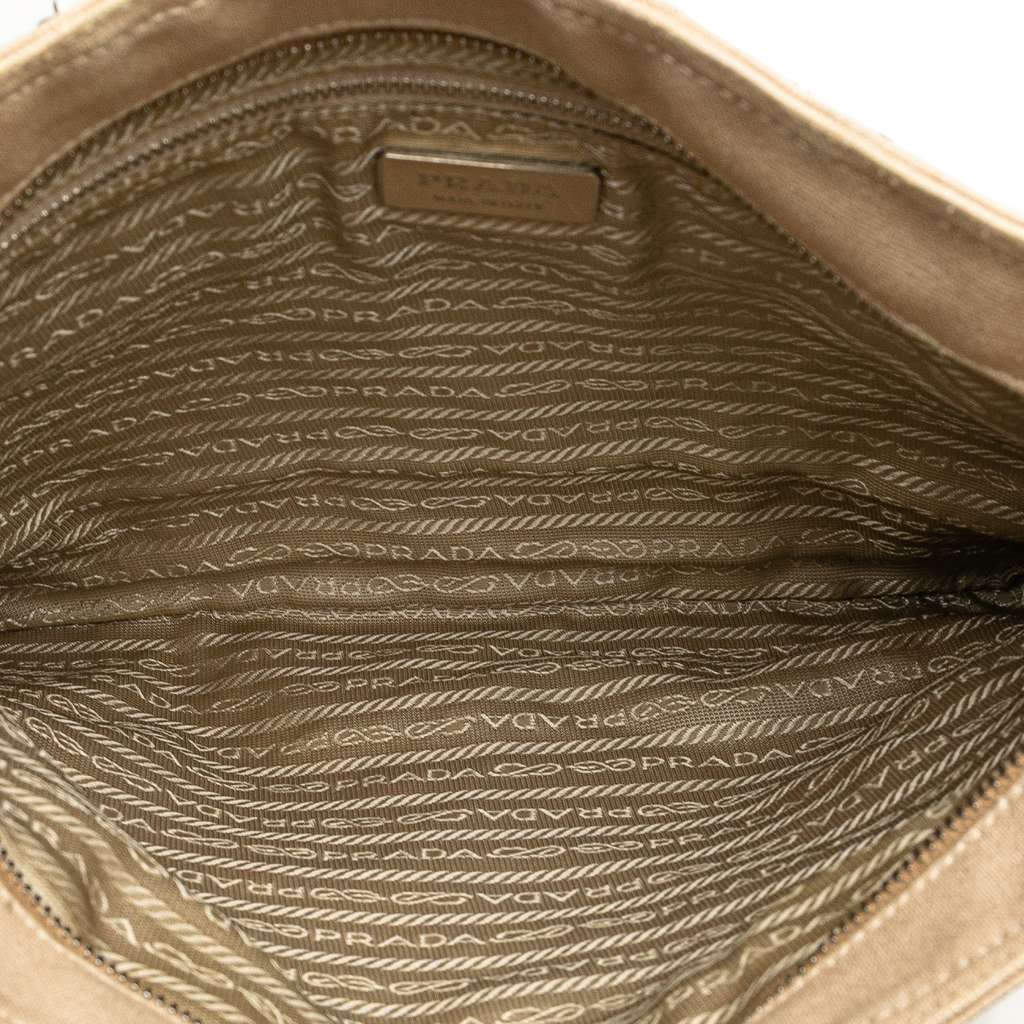 Prada Cinghiale Trimmed Canvas Canapa Tote - 4