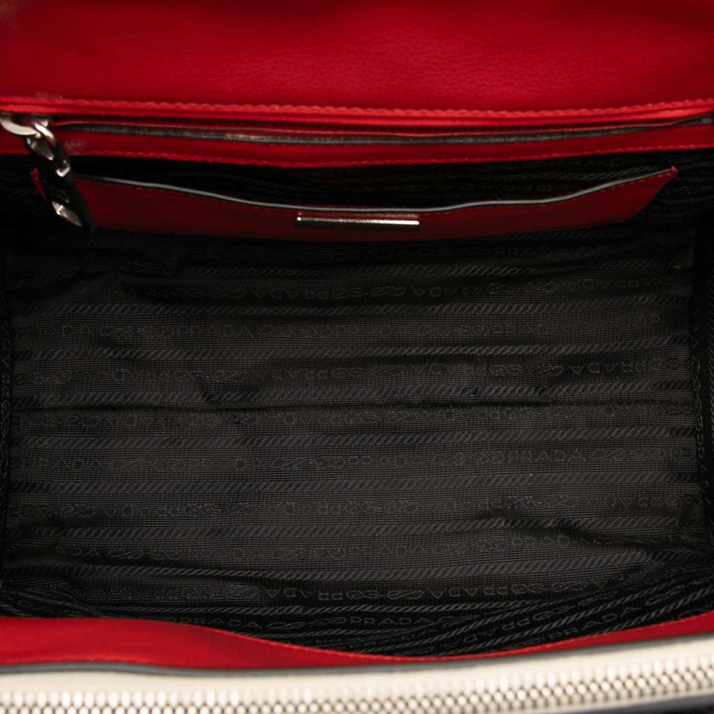 Prada Multicolor Glace Calf Twin Pocket Satchel - 4