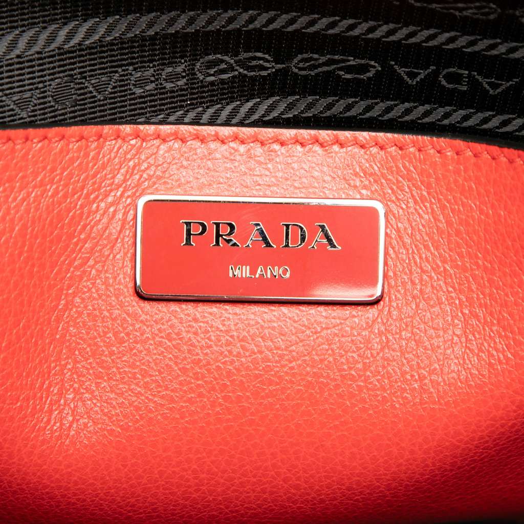 Prada Multicolor Glace Calf Twin Pocket Satchel - 5