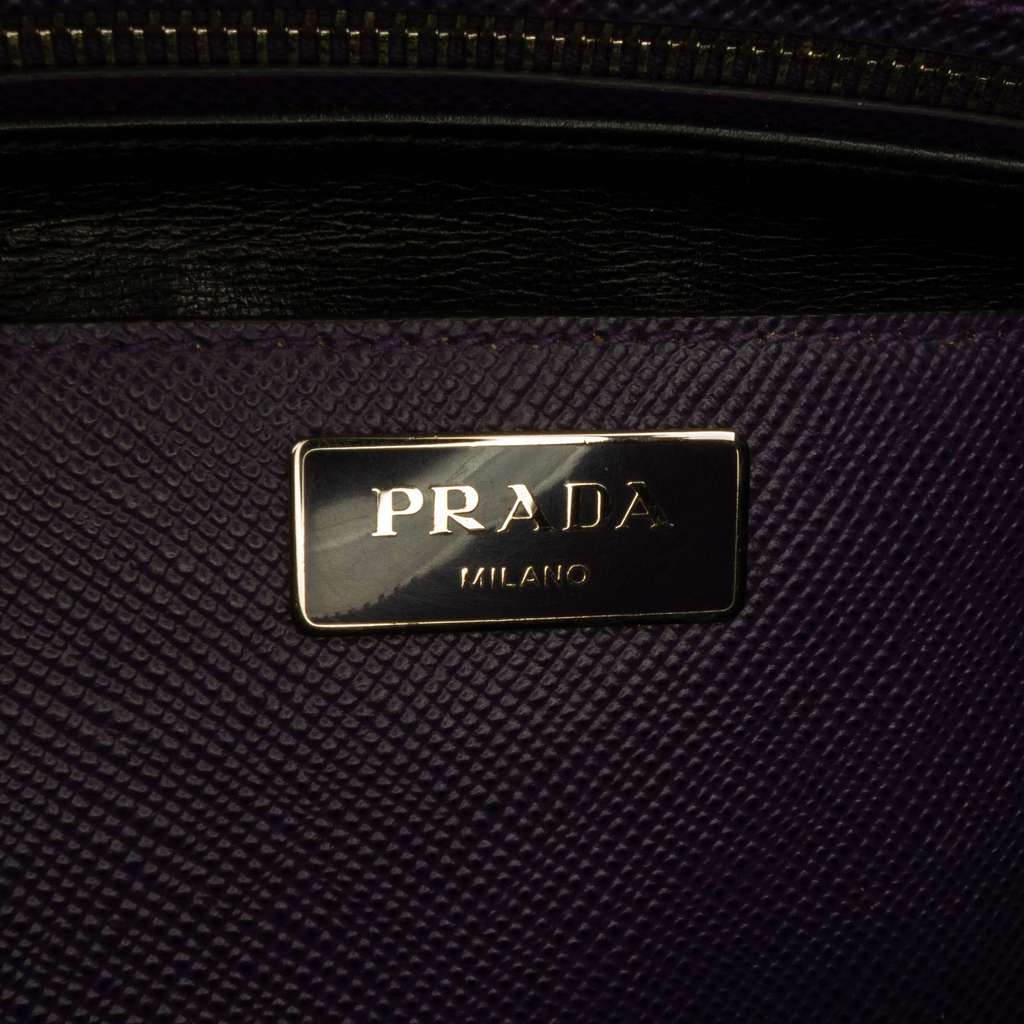 Prada Saffiano Cuir Turnlock Twin Satchel - 5