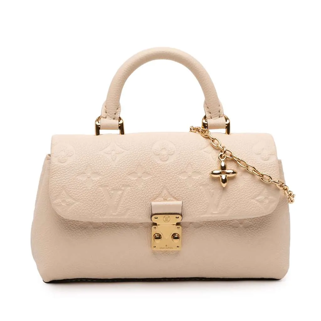Louis Vuitton Monogram Empreinte Nano Madeleine Brown Leather Good - Front View