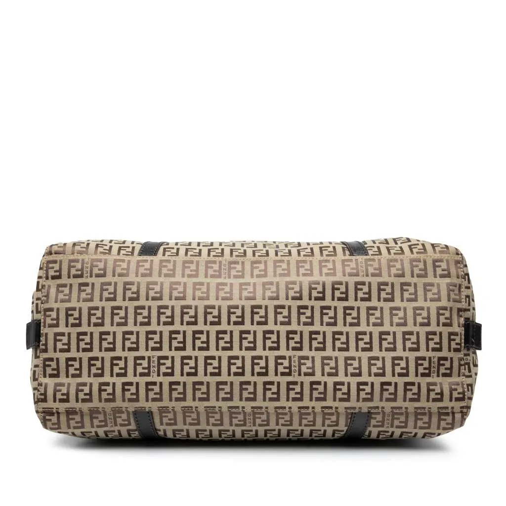Fendi Zucchino Canvas Tote Brown Canvas Good - Inside View