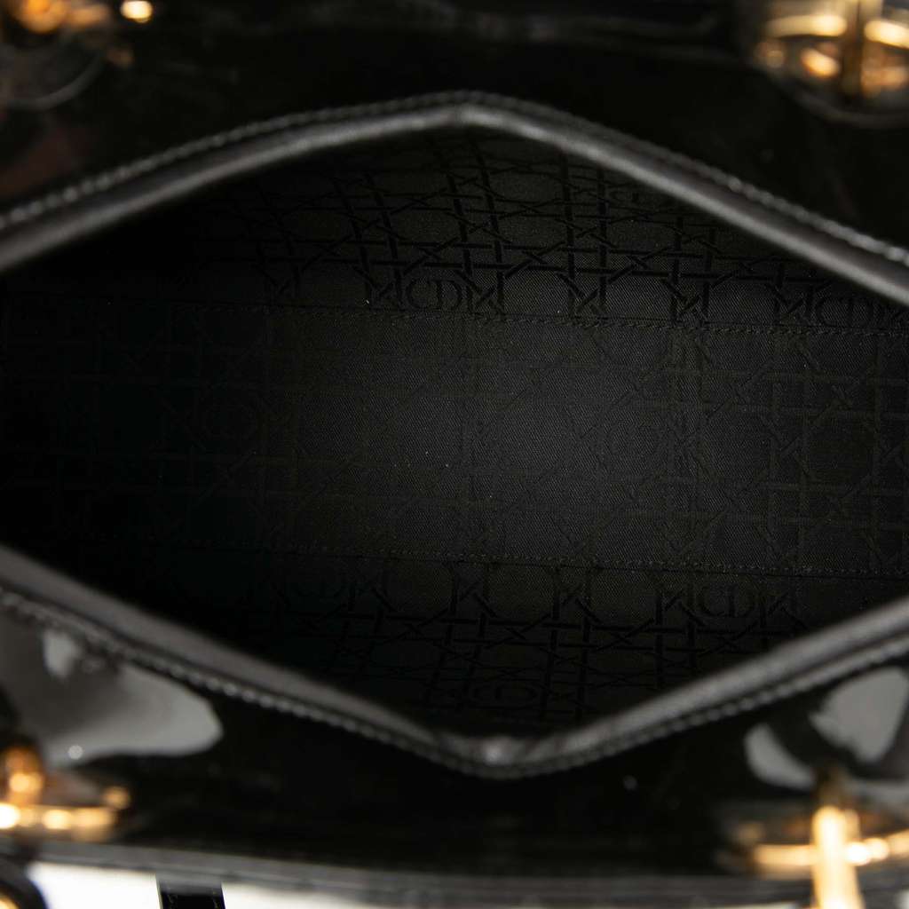 Dior Large Patent Cannage Lady Dior - 4