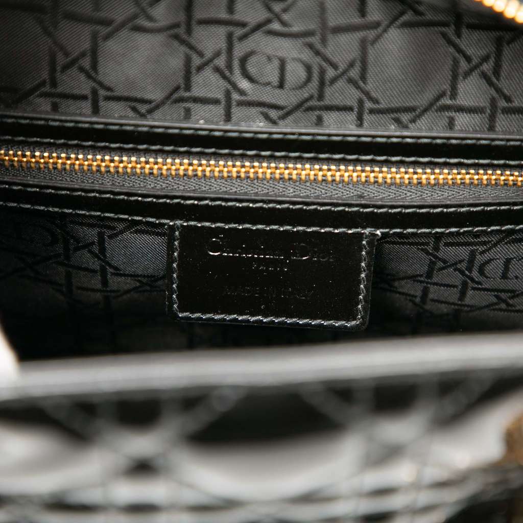 Dior Large Patent Cannage Lady Dior - 5