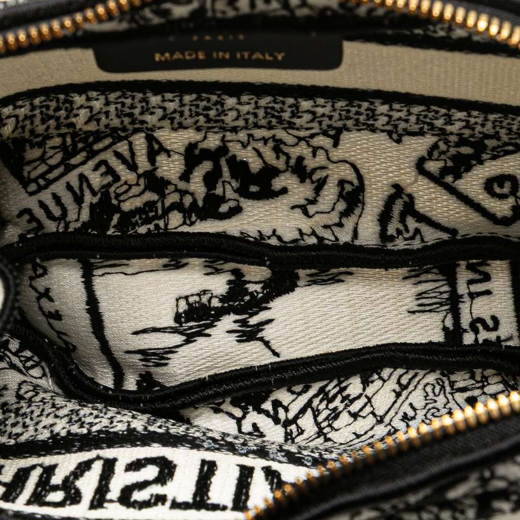 Dior Canvas Embroidered Plan De Paris Cosmetic Pouch - 4