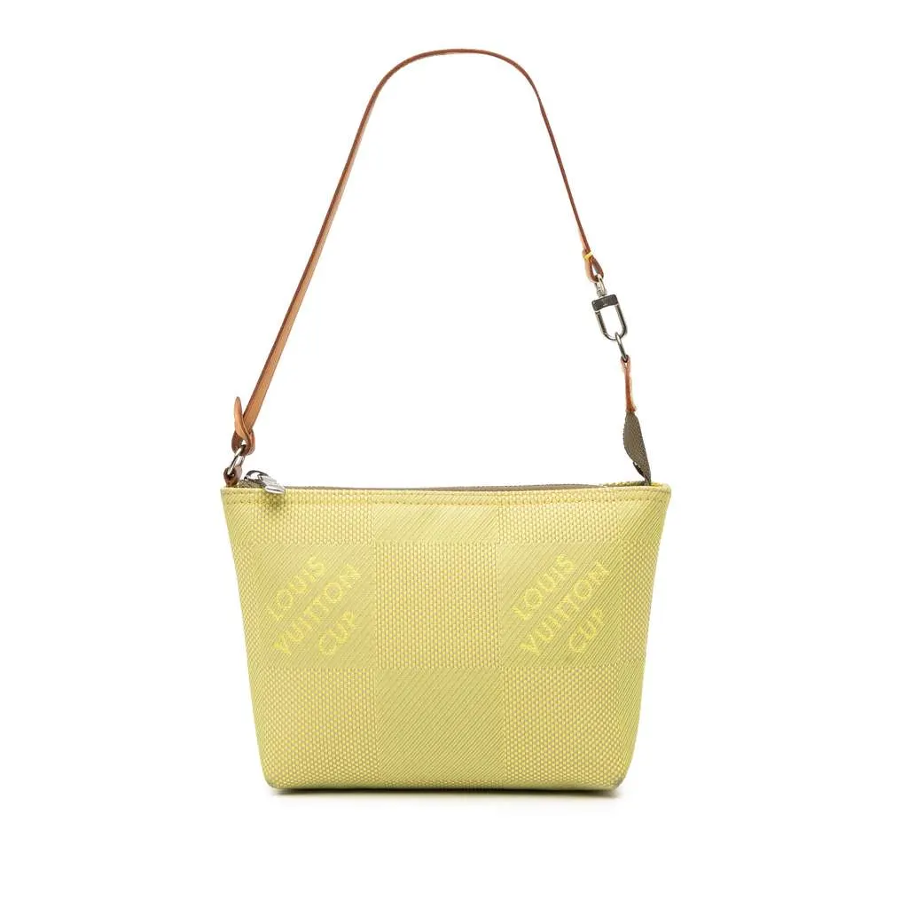 Louis Vuitton Damier Geant LV Cup Volunteer Pochette Green Canvas Good - Front View