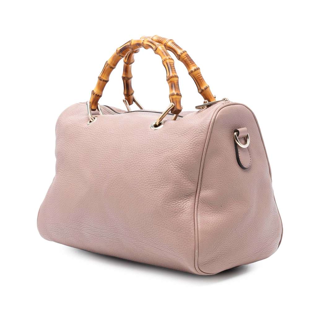 Gucci Medium Calfskin Bamboo Shopper Boston Bag - 2