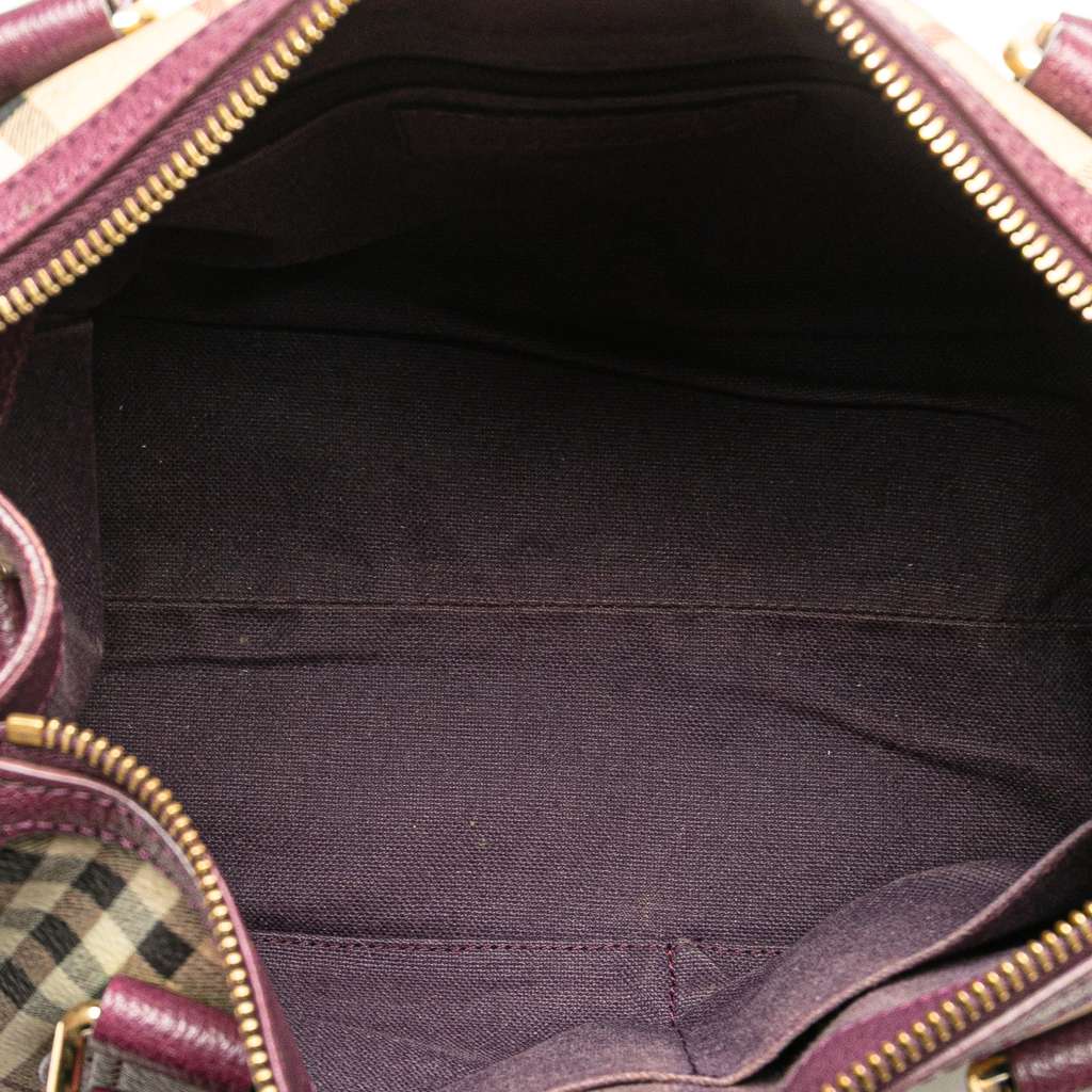 Burberry Haymarket Check Coated Canvas Pilgrim  Satchel - 4