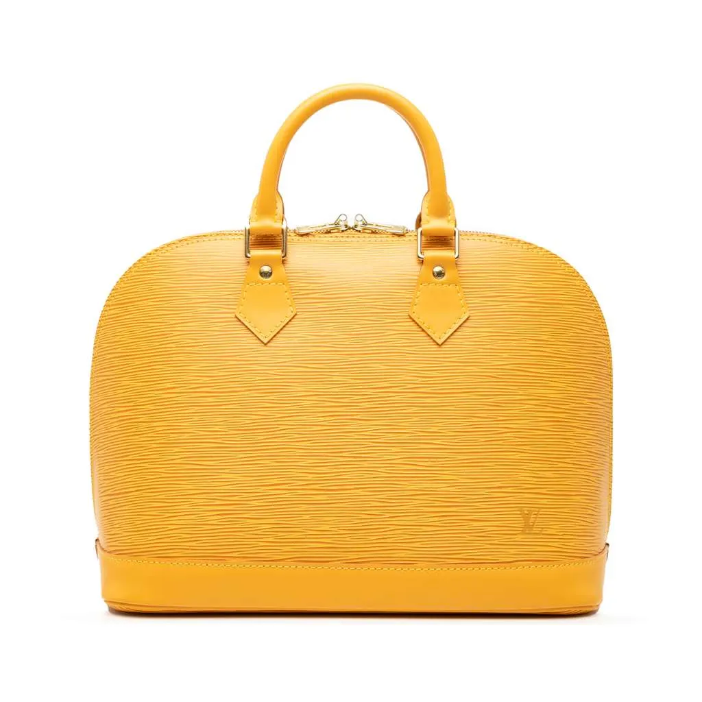 Louis Vuitton Epi Alma PM Yellow Leather Good - Front View