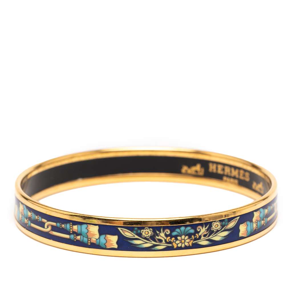 Hermès Narrow Printed Enamel Bangle 62 - 2