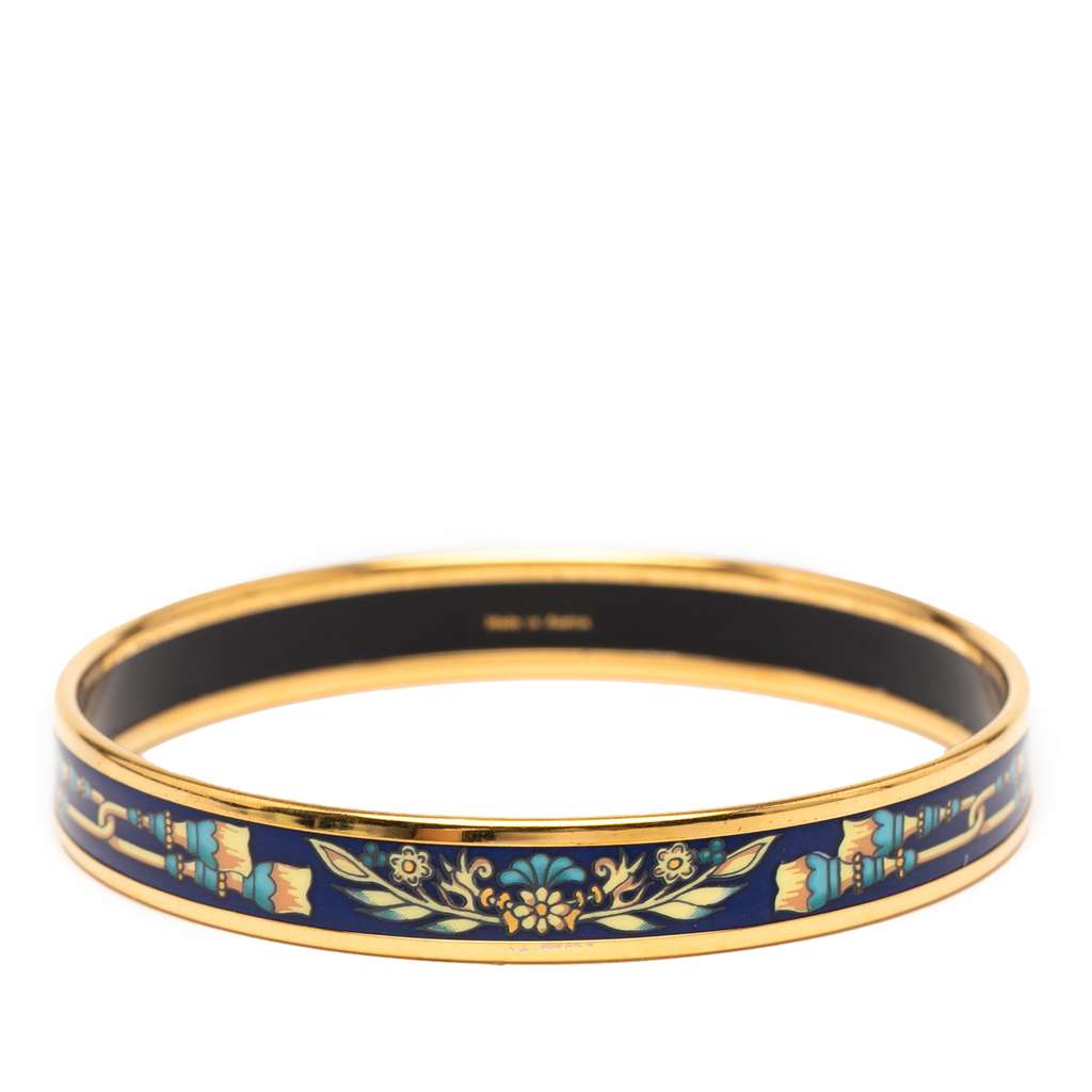 Hermès Narrow Printed Enamel Bangle 62 - 3
