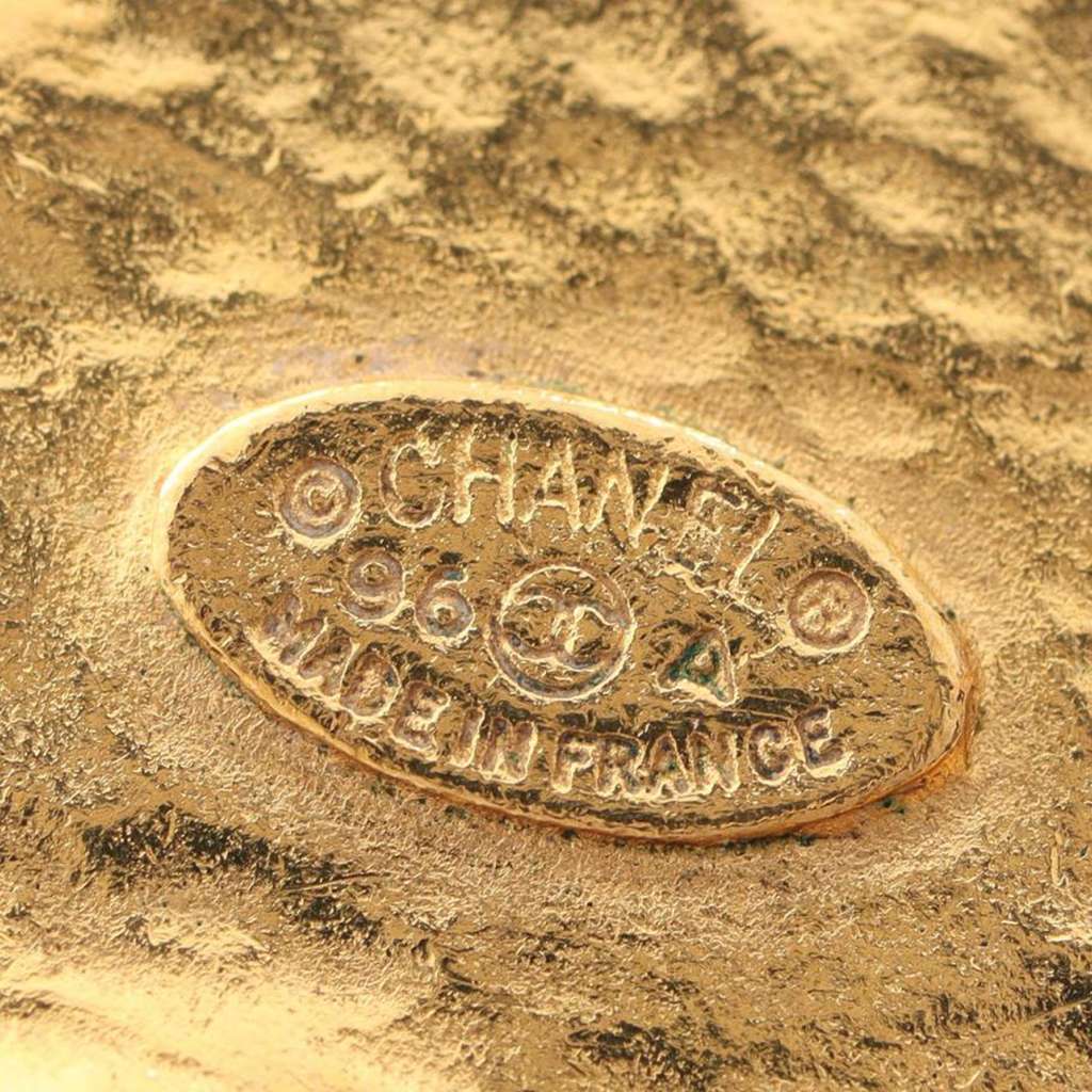 Chanel Gold Plated CC Clover Pendant Necklace - 5