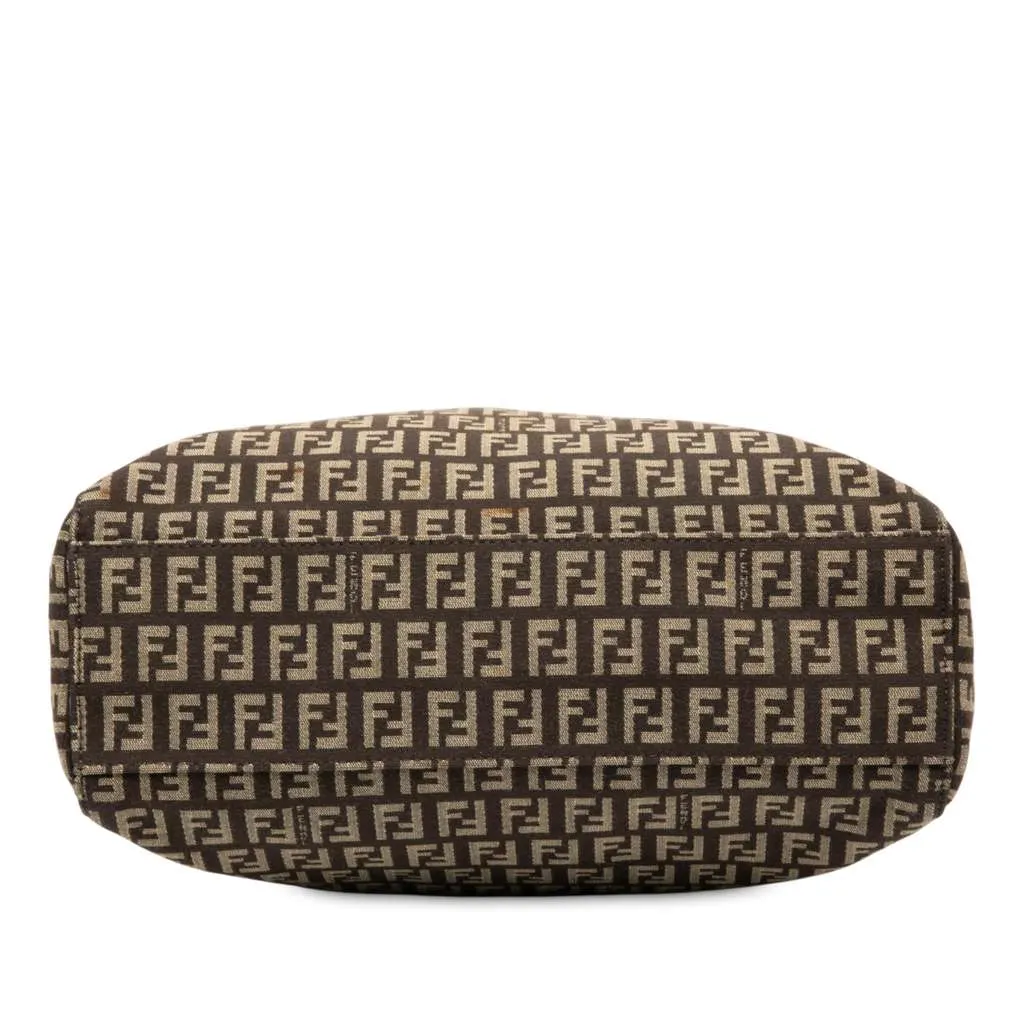 Fendi Zucchino Canvas Tote Brown Canvas Good - Inside View