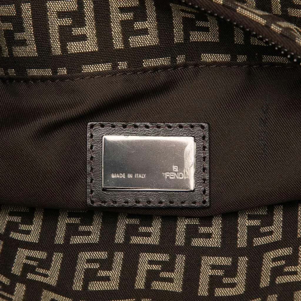 Fendi Zucchino Canvas Tote Brown Canvas Good - Box View