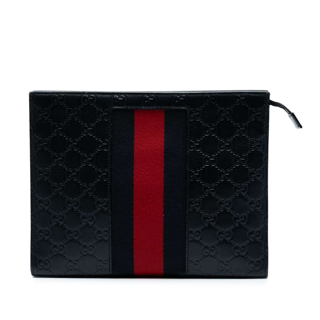 Gucci Guccissima Web Clutch