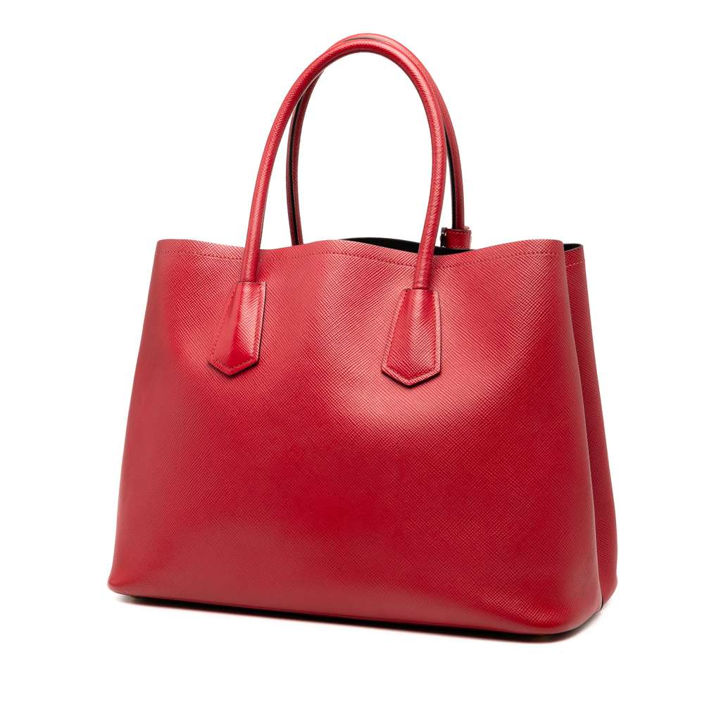 Prada Large Saffiano Cuir Double Satchel - 2