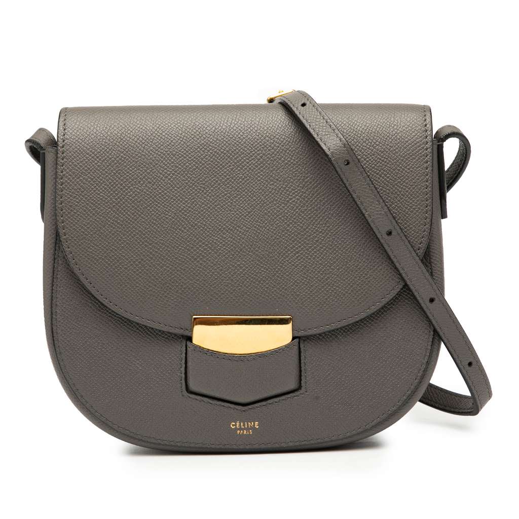 Celine Small Grained Calfskin Trotteur Crossbody