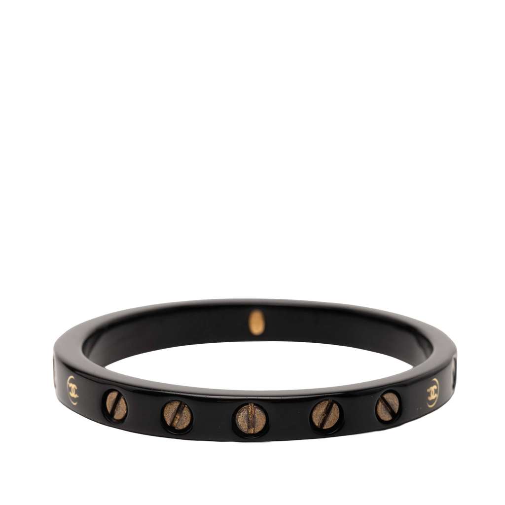 Chanel Resin CC Screw Bangle - 3