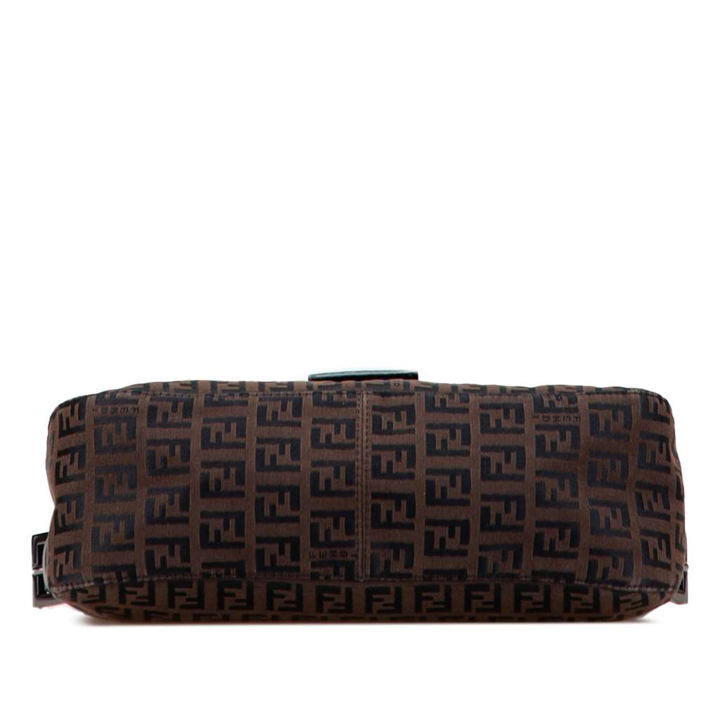 Fendi Zucchino Canvas Double Flap Shoulder Bag - 3