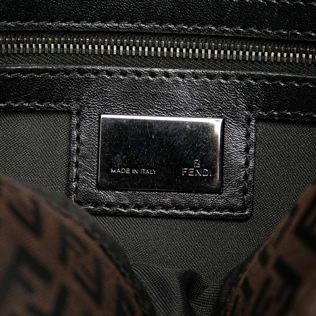 Fendi Zucchino Canvas Double Flap Shoulder Bag - 5