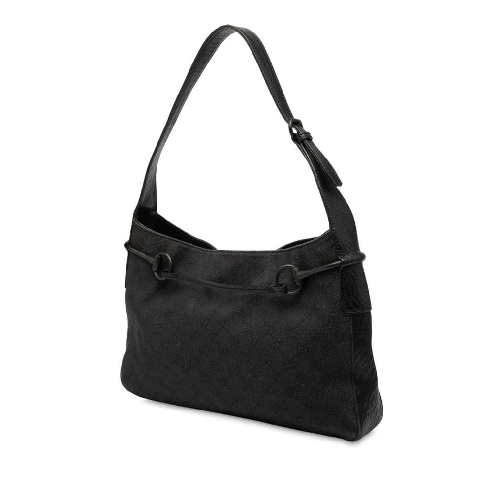 Gucci GG Denim Horsebit Shoulder Bag - 2