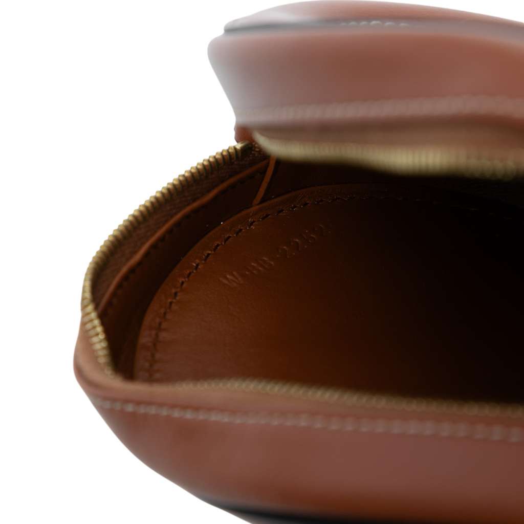 Celine Small Houndstooth Canvas and Calfskin Cuir Triomphe Oval Crossbody - 5