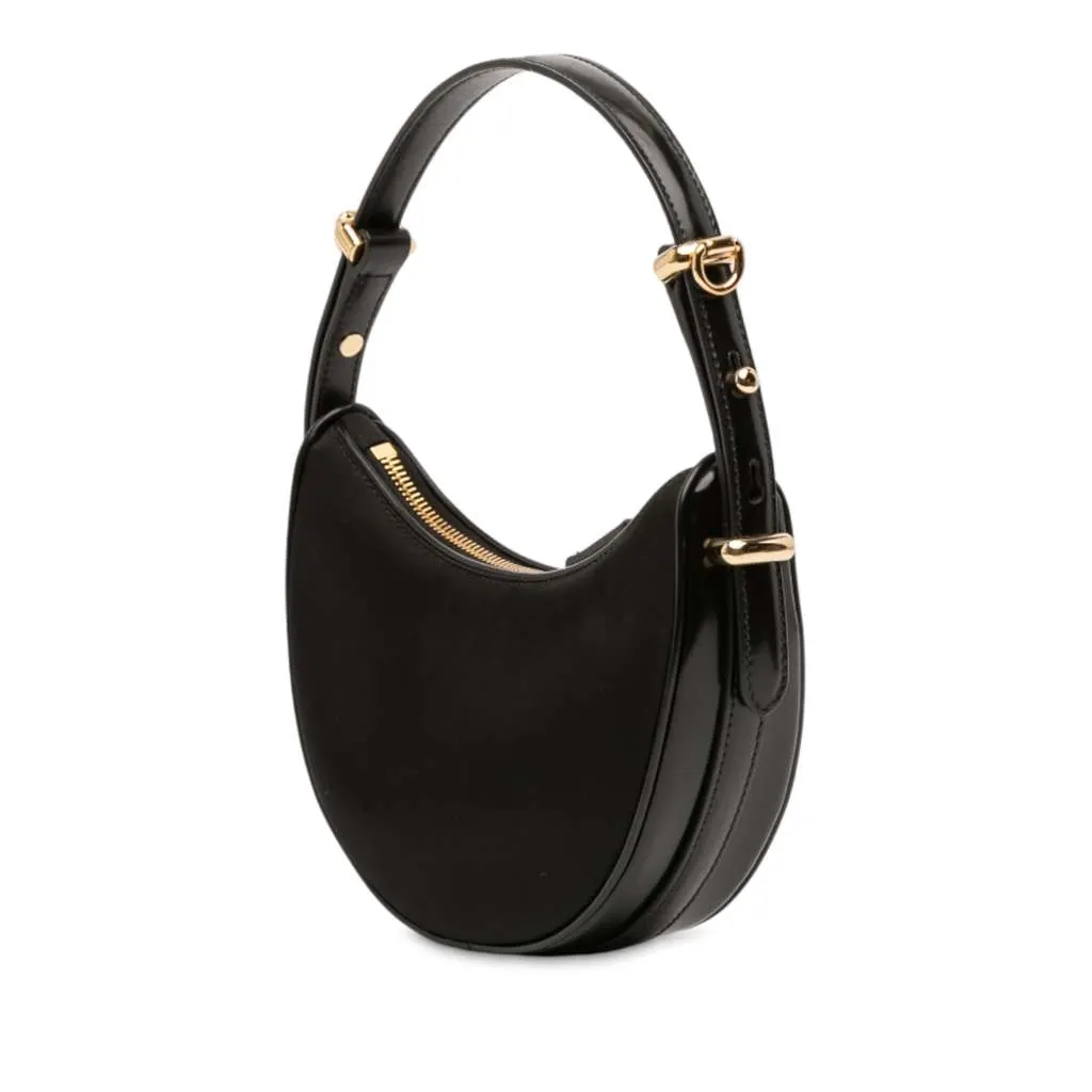 Prada Small Re Nylon and Leather Arque Satchel Black Good - Back View