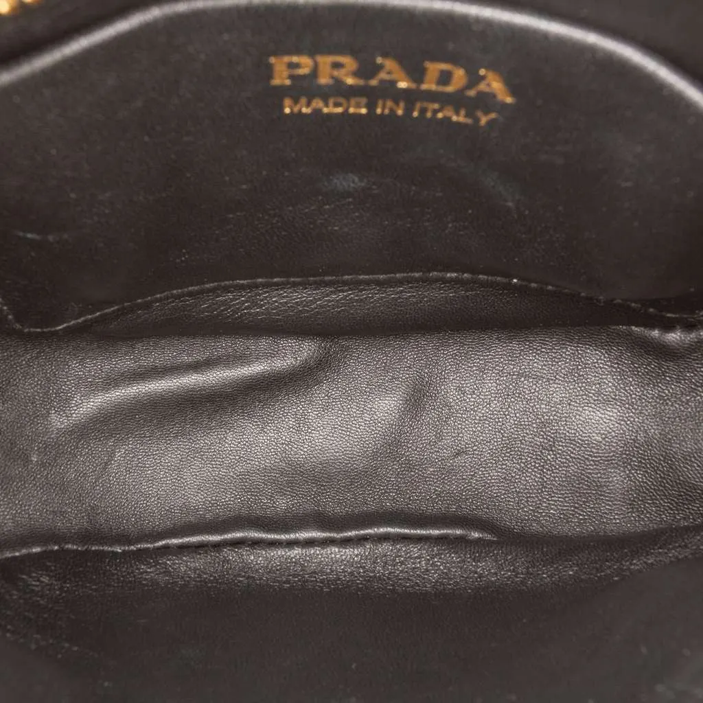 Prada Small Re Nylon and Leather Arque Satchel Black Good - Model View