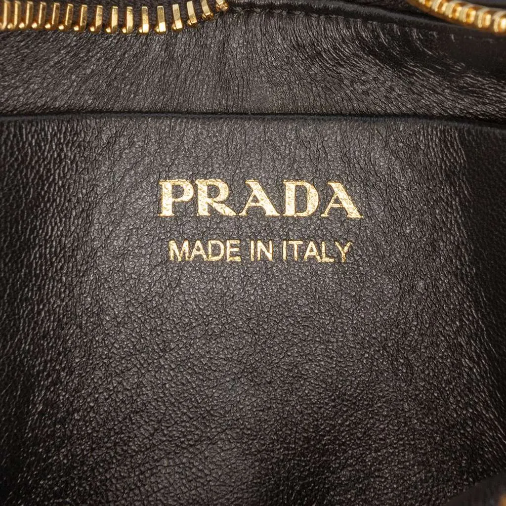 Prada Small Re Nylon and Leather Arque Satchel Black Good - Box View