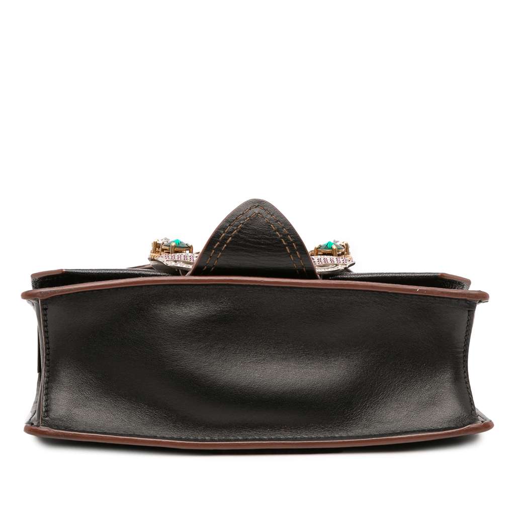 Miu Miu Goatskin Madras Soft Calf Crystal Embellished Crossbody - 3