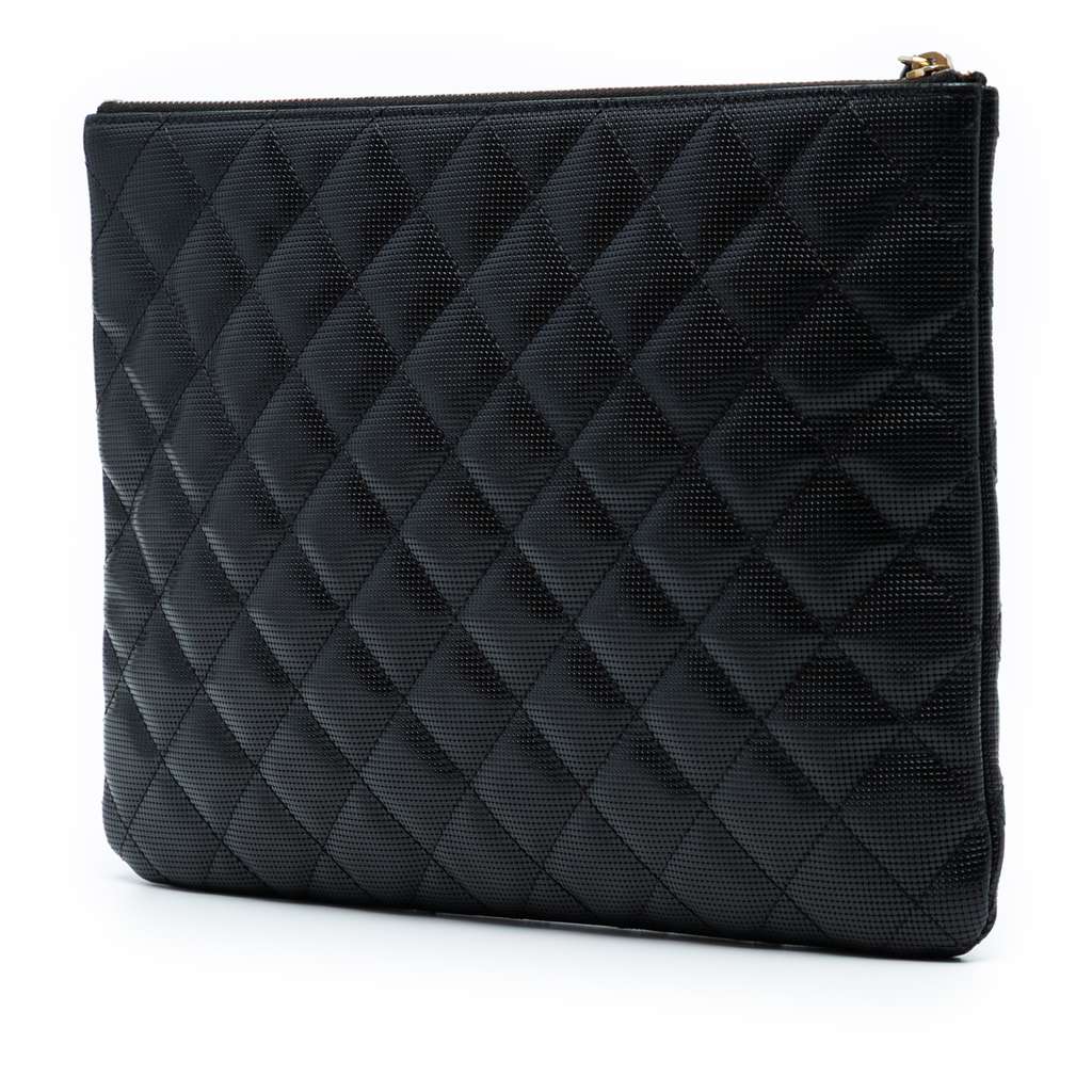 Chanel Medium Quilted Calfskin Pixel Effect O Case Clutch - 2