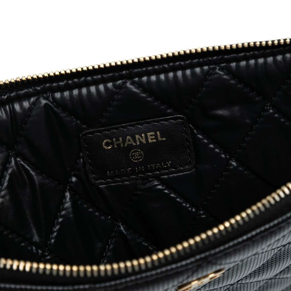 Chanel Medium Quilted Calfskin Pixel Effect O Case Clutch - 5