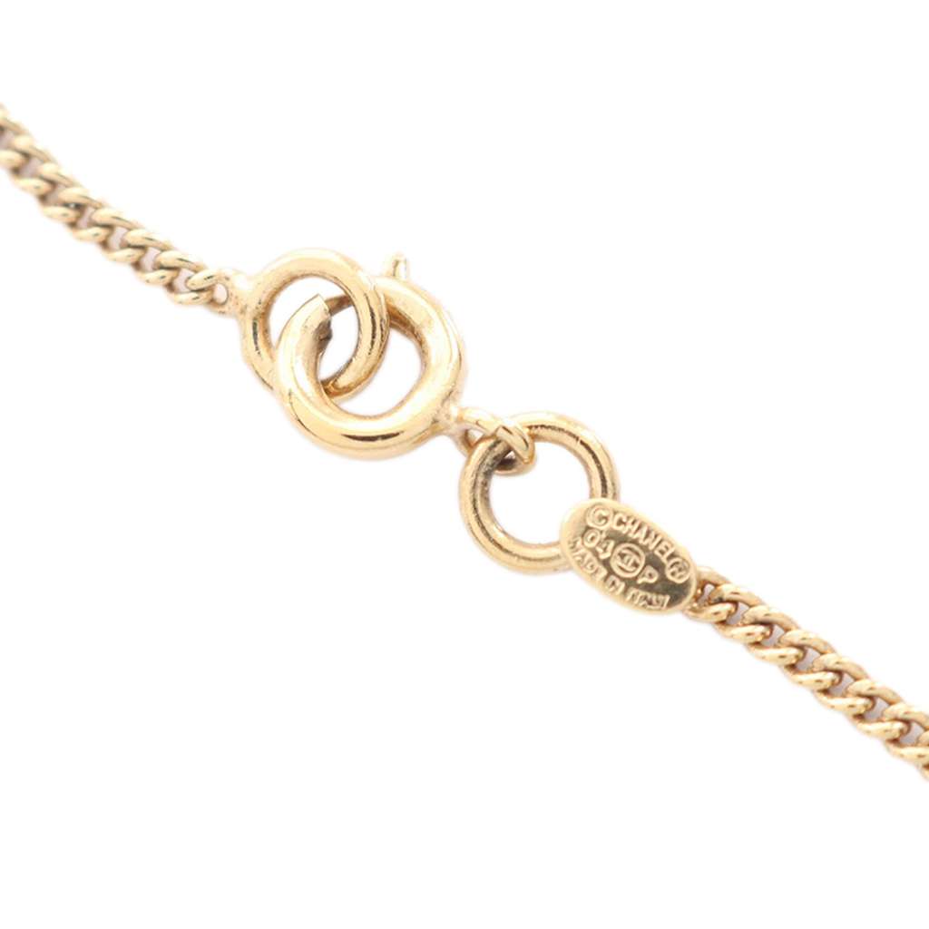 Chanel CC Gold Plated Heart Pendant Necklace - 3