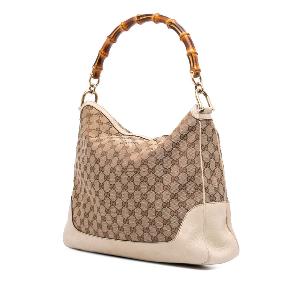Gucci GG Canvas Bamboo Diana Satchel - 2
