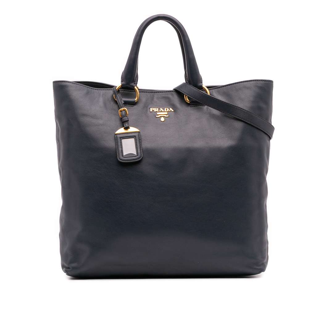 Prada Soft Calf Open Convertible Tote