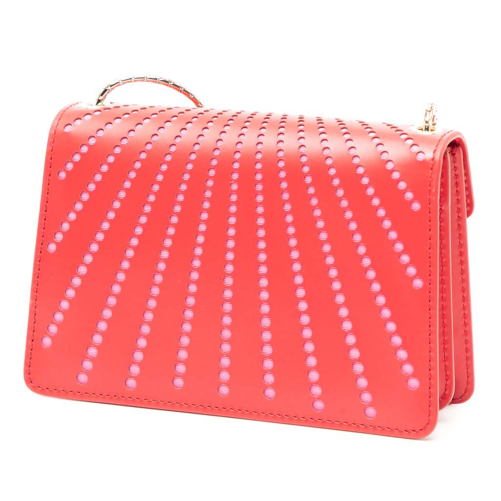 Bvlgari Small Laser Cut Calfskin Serpenti Forever Diamond Blast Sunshine Crossbody - 2