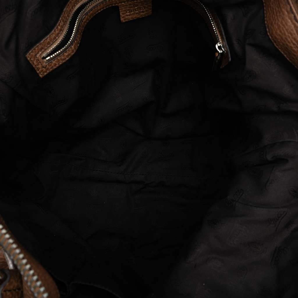 Gucci Large Leather Bamboo Bar Tote - 4