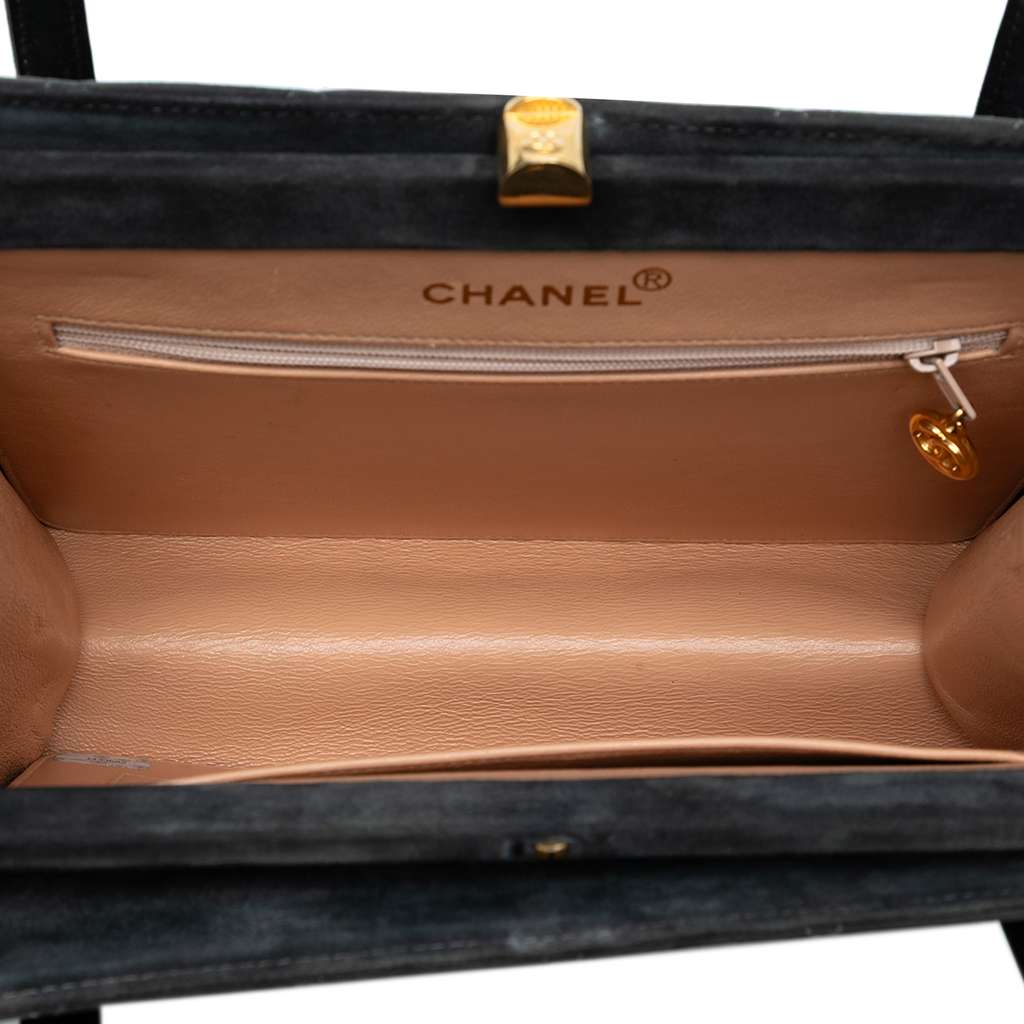 Chanel Quilted Suede Handbag - 4
