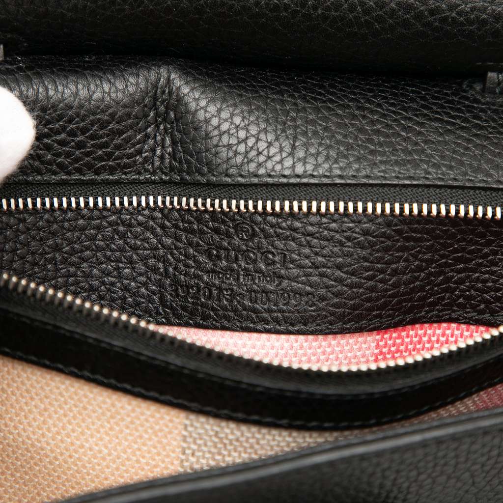 Gucci Medium Leather Bamboo Daily Satchel - 5