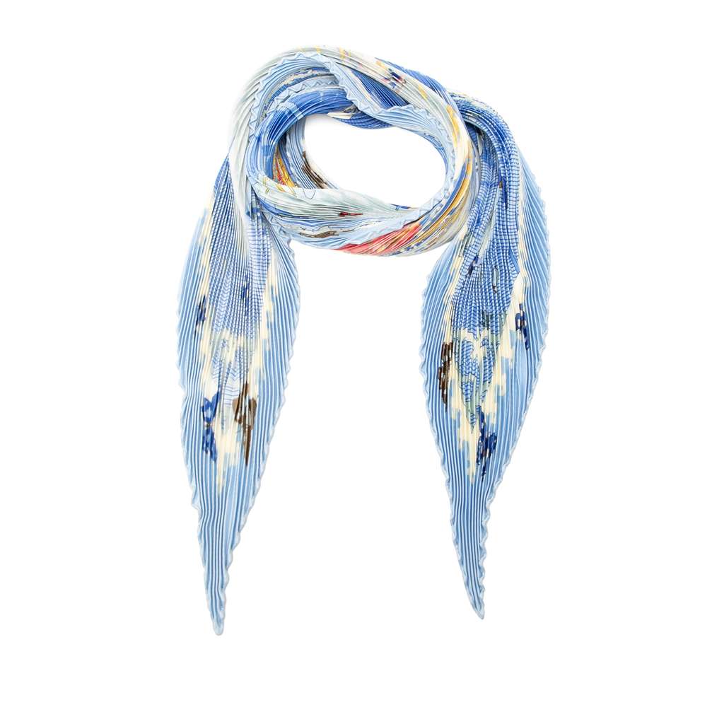 Hermès Varangues Pleated Silk Scarf