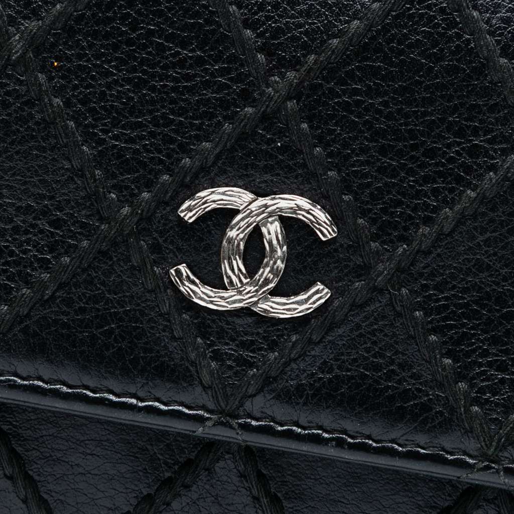 Chanel CC Lambskin Wild Stitch Wallet on Chain - 5