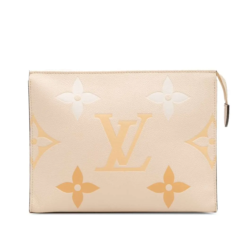 Louis Vuitton Monogram Empreinte Giant By The Pool Toiletry Pouch 26 Brown Leather Very good - Front View