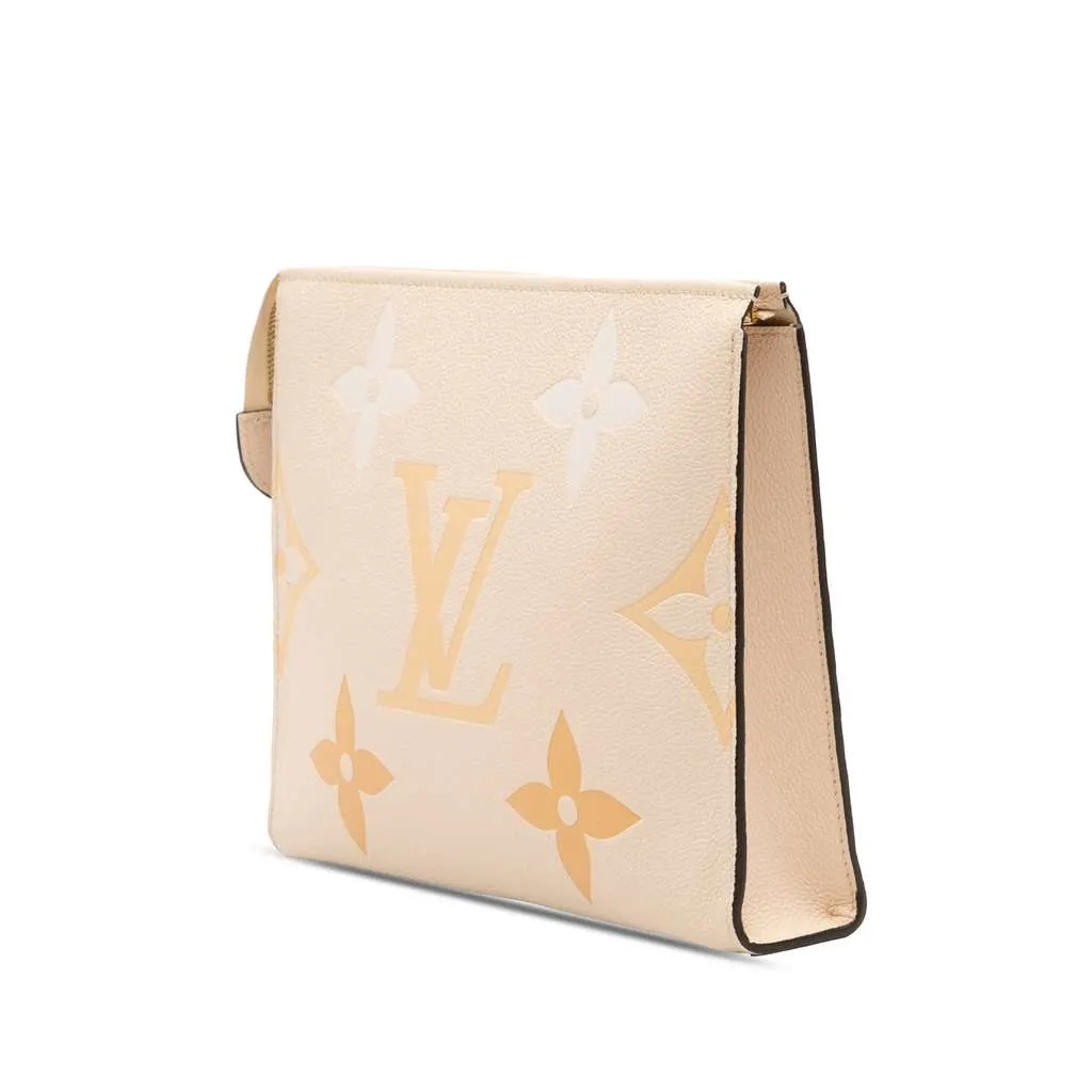 Louis Vuitton Monogram Empreinte Giant By The Pool Toiletry Pouch 26 Brown Leather Very good - Back View