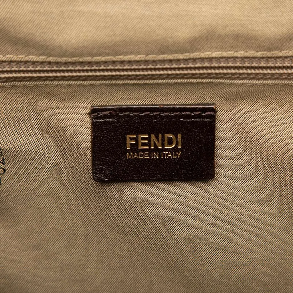 Fendi Zucchino Spalmati Chiusura Tote Brown Canvas Very good - Box View