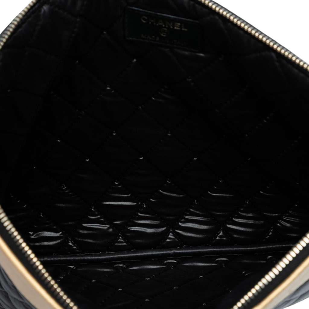 Chanel CC Bicolor Quilted Lambskin Clutch - 4