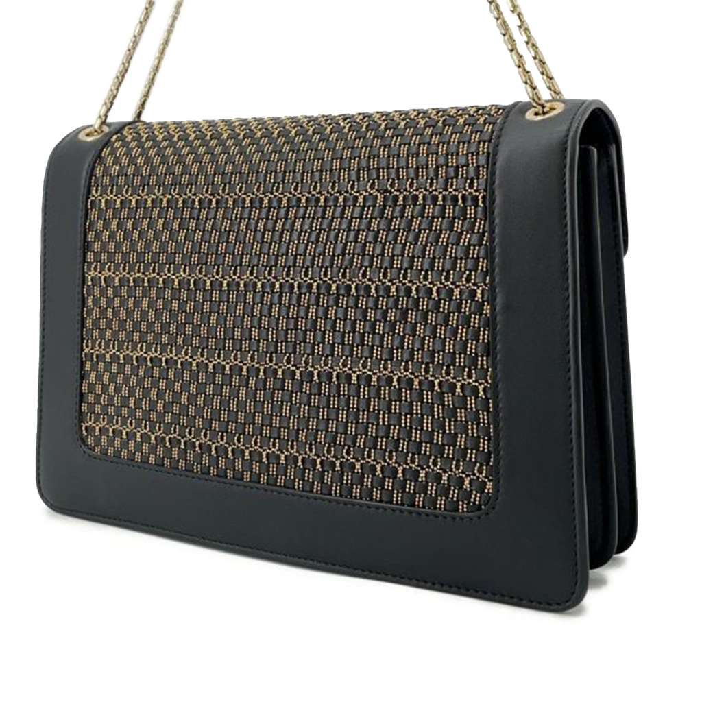 Bvlgari Medium Woven Calfskin Serpenti Forever Shoulder Bag - 2