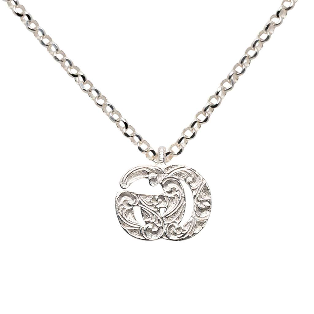Gucci Sterling Silver GG Marmont Pendant Necklace - 2
