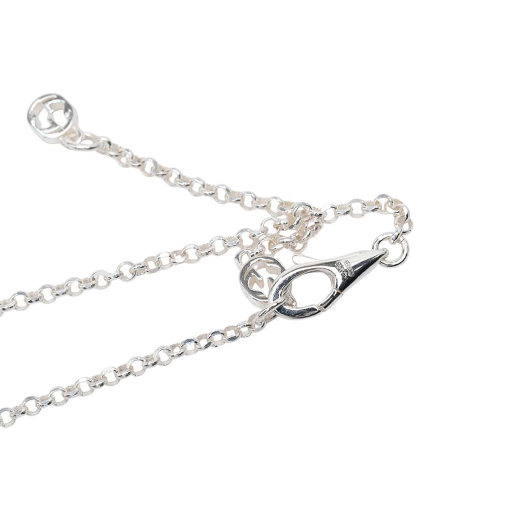 Gucci Sterling Silver GG Marmont Pendant Necklace - 4