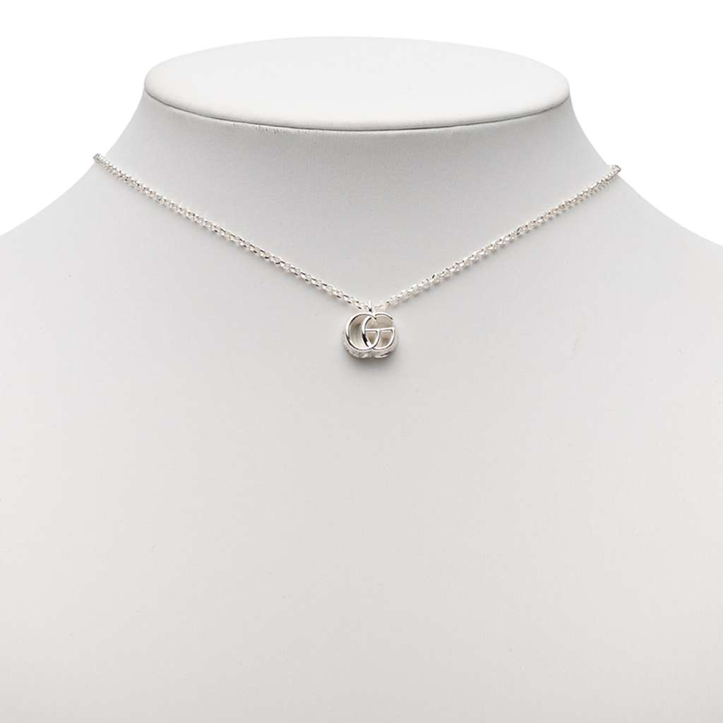 Gucci Sterling Silver GG Marmont Pendant Necklace - 5