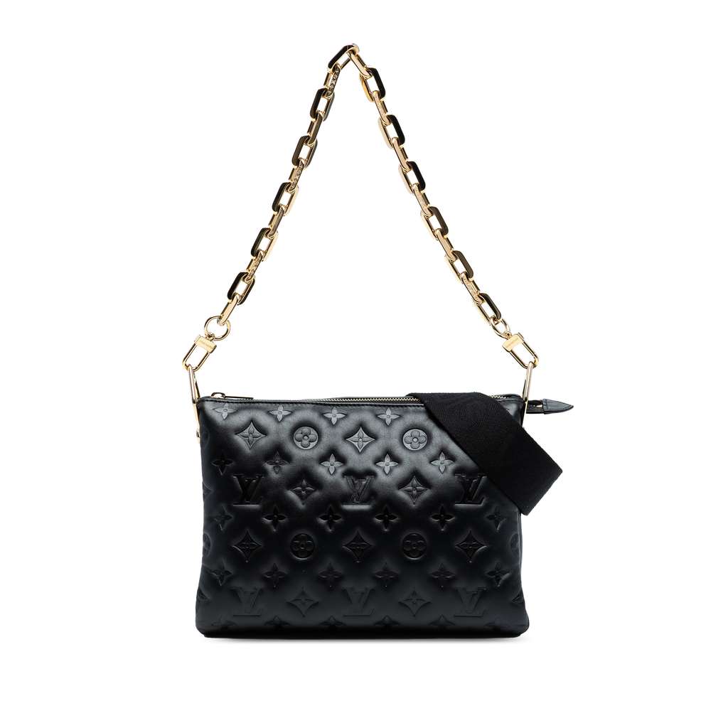 Louis Vuitton Monogram Embossed Puffy Lambskin Coussin PM